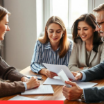 A family discussing housing finance options for 2024