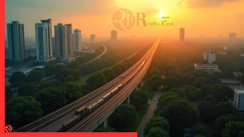 Real estate skyline of Pune 2025 with modern infrastructure and high-rise apartments
