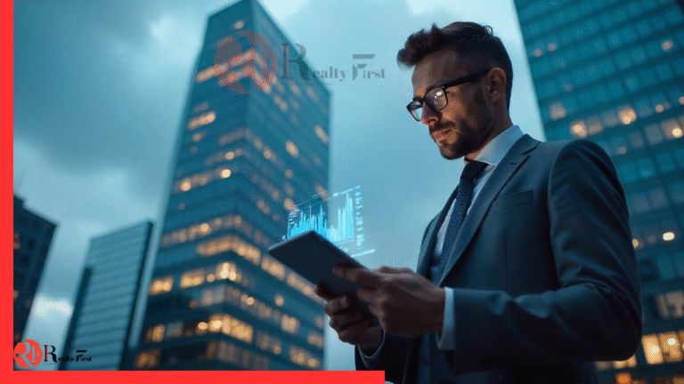 Smart commercial property with risk-proof features and investor monitoring analytics