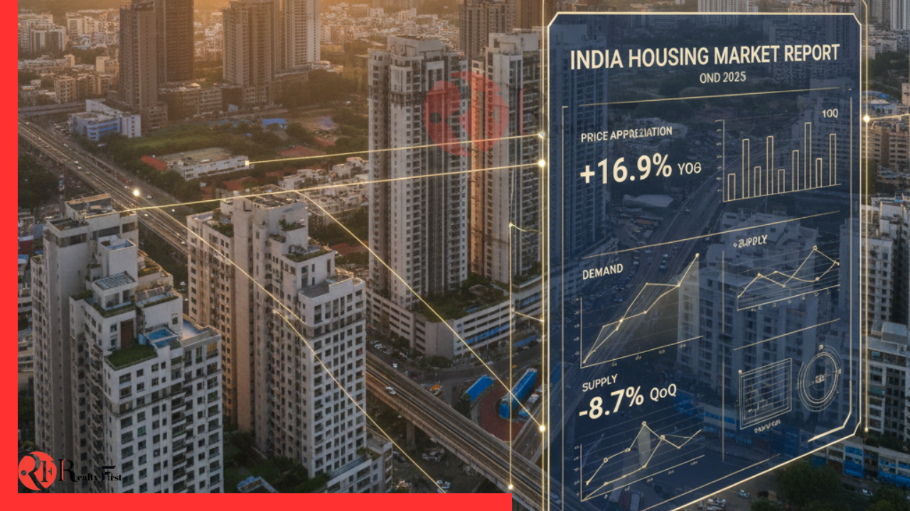 Read more about the article Demand Softens, Supply Rebounds as India’s Housing Market Enters a Phase of Measured Moderation in OND 2025