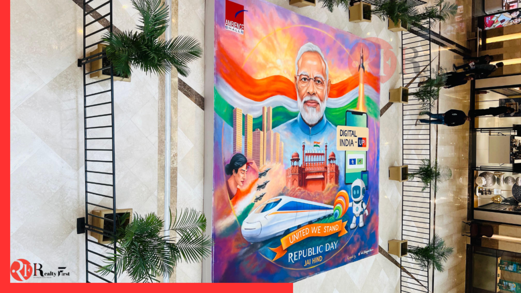 Ambience Mall Gurugram Celebrates Republic Day with Live Rangoli