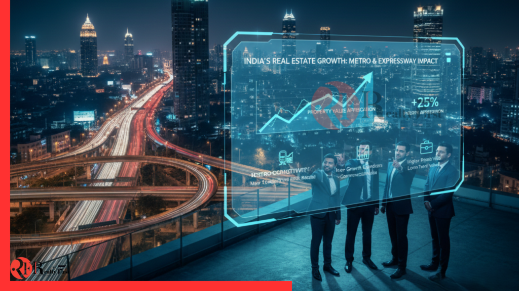 Metro and expressway impact on property prices showing urban growth and infrastructure development.