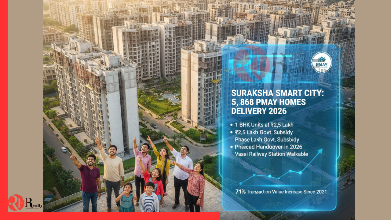 Read more about the article 5,868 PMAY Homes to Be Delivered at Suraksha Smart City, Vasai in 2026
