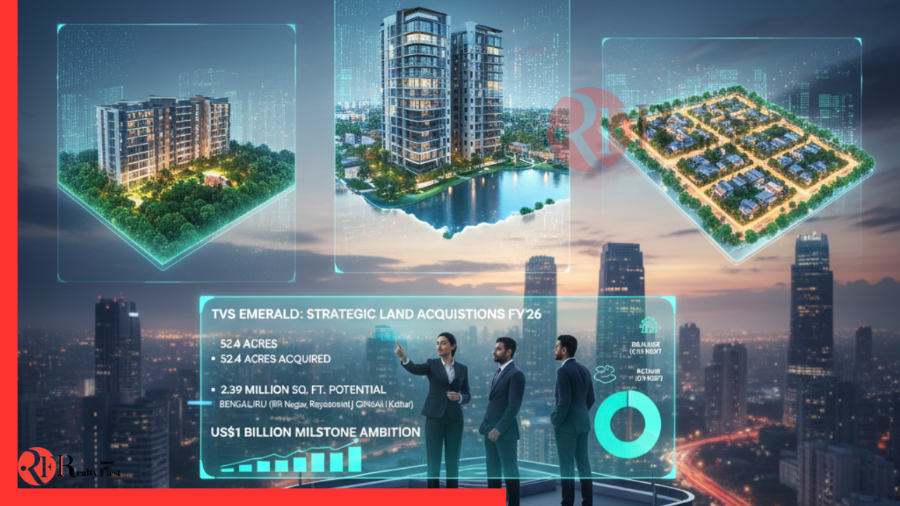 Read more about the article TVS Emerald Expands FY’26 Pipeline with 52.4-Acre Land Acquisitions in Bengaluru and Chennai