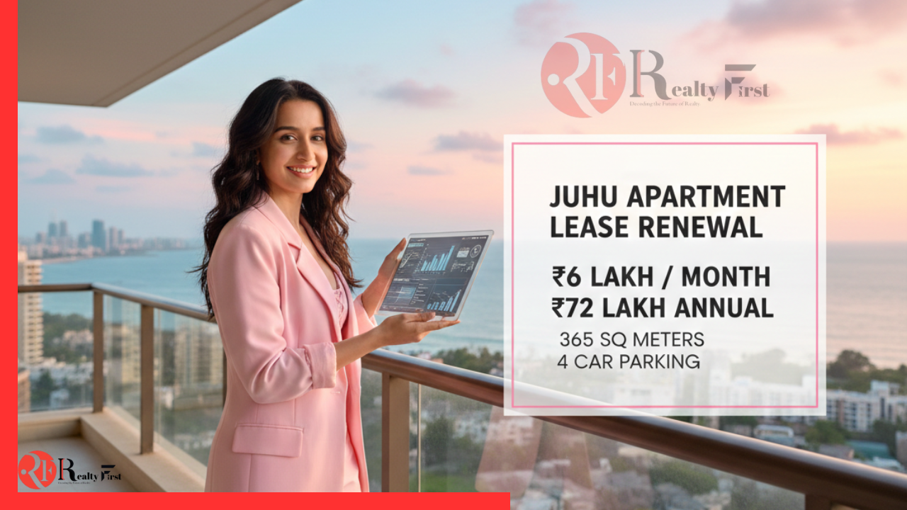 Read more about the article Shraddha Kapoor Renews Juhu Apartment Lease at ₹6 Lakh Per Month; Annual Rent ₹72 Lakh