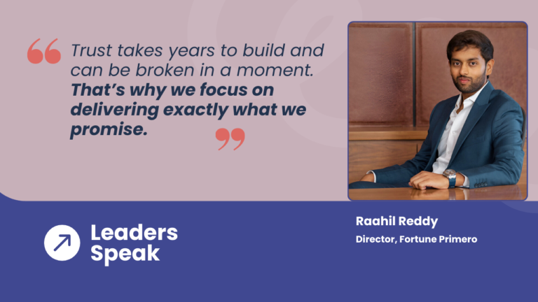 Fortune Primero residential real estate project in Sarjapur Bengaluru led by Raahil Reddy