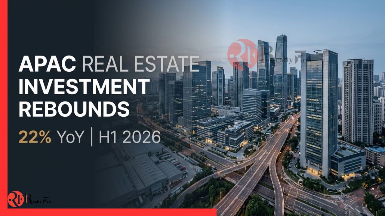 Read more about the article APAC Real Estate Investment Volumes Rise 22% in H1 2026, India Poised to Benefit