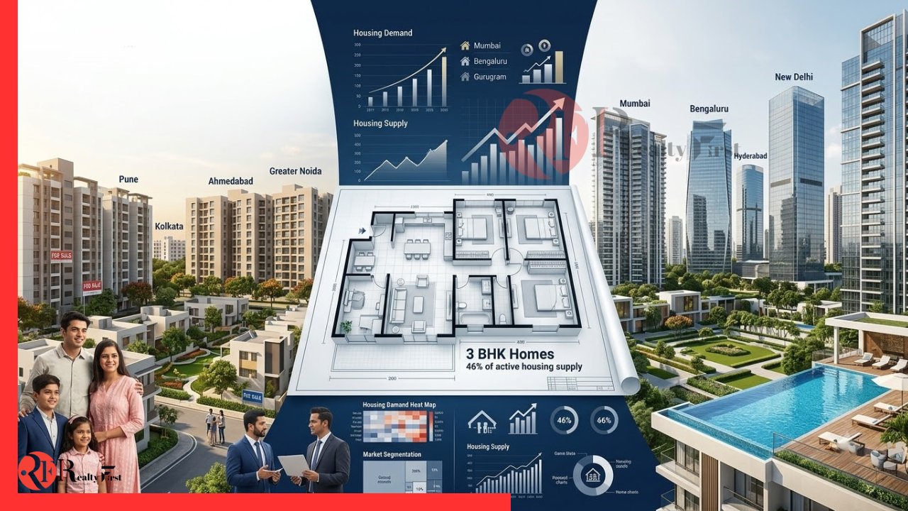 Read more about the article Larger Homes Dominate Housing Supply as India’s Residential Demand Splits Between Affordable and Premium Segments: Magicbricks PropIndex Q2 2026