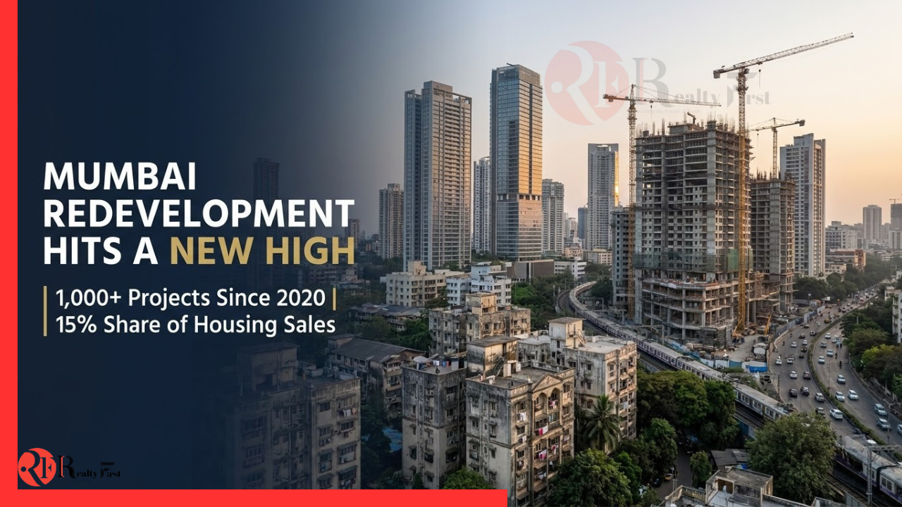 Read more about the article Mumbai Redevelopment Crosses 1,000-Project Mark Since 2020, Accounts for 15% of Housing Sales: JLL-NAREDCO Report
