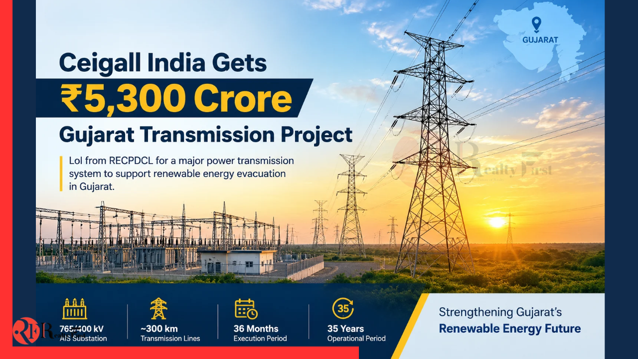 Read more about the article Ceigall India Gets ₹5,300 Crore LoI for Gujarat Power Transmission Project