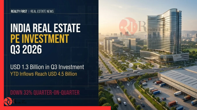 PE Investment in Indian Real Estate Hits $1.3 Billion in Q3 2026