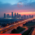 Evening skyline of Gurugram and Noida Grade‑A office towers symbolising Delhi‑NCR’s 20 % rent surge in 2025.